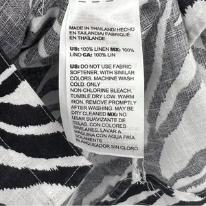 Chico’s blouse large 100% linen No-iron zebra animal print button front tunic thumbnail 8