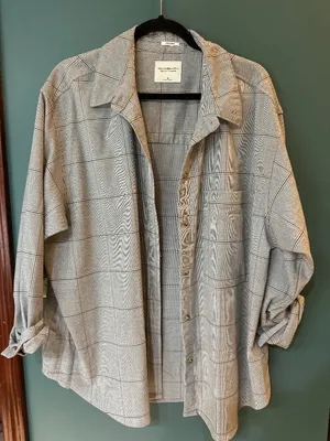 Abercrombie & Fitch Oversized Plaid Button Up thumbnail 1