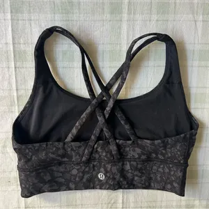 Lululemon Women's Black Patterned Sports Bra thumbnail 2