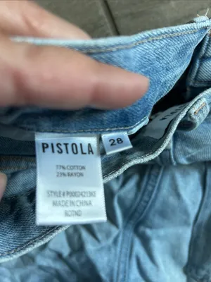 pistola Light Blue Distressed Denim Cutoff Shorts thumbnail 5