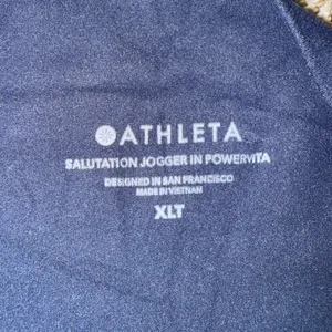 Athleta Salutation Jogger Women XLT Navy Excellent Powervita High Rise‎ Tapered thumbnail 2
