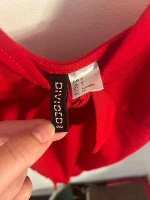 H&M Red Front Tie Knot Bodysuit thumbnail 3