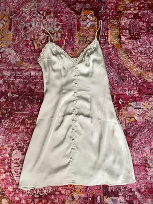 Princess Polly Sage Green Silk Dress thumbnail 1