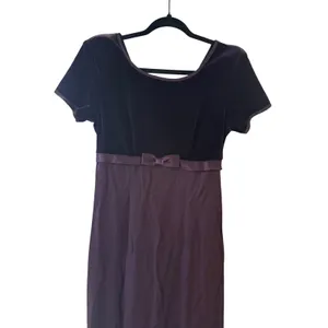 Be Smart Vintage 90s Purple Velvet Empire Maxi Dress 5/6 Whimsigoth Vamp Grunge‎ thumbnail 4