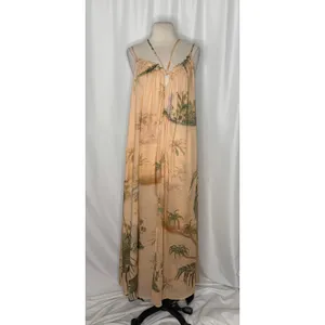 NWT Anthropologie TAHNEE KELLAND Strappy Midi Dress Tropical Print Medium thumbnail 2