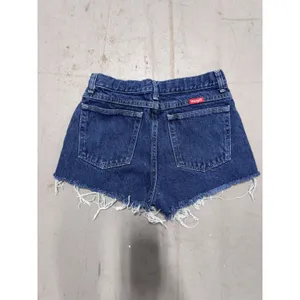 Vintage Wrangler High Waisted Denim Cutoff Shorts Dark Wash Frayed Hem 27 Waist thumbnail 7