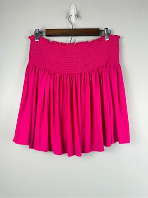 Natural life hot pink smocked waist skirt with shorts size XL thumbnail 6