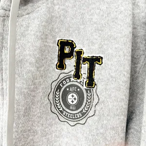 Pittsburgh Steelers Gray Hoodie Jacket Med NWOT thumbnail 2