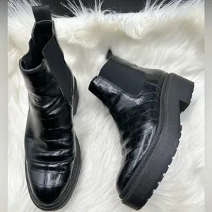 Chunky Black Boots BP Nordstrom Size 8.5 thumbnail 1