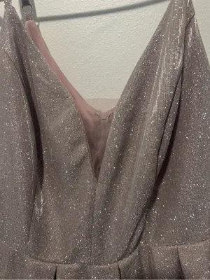Macy's Sparkling Light Blush Spaghetti Strap Mini Dress Size 16W thumbnail 5