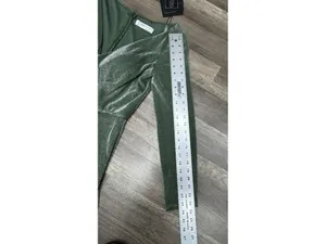 IEENA for Mac Duggal Faux Wrap Gown Maxi Dress Sz 12 Jade Green Metallic stretch thumbnail 12