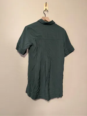 Anthropologie Pilcro Olive Green Short Sleeve Pintuck Tunic Shirt Dress Size Sm thumbnail 8