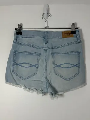 Abercrombie & Fitch Size 2 26W High-Rise Mom Jean Shorts Frayed Hem Summer Boho thumbnail 2