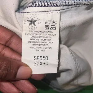 Carhartt Blue Jean Shorts Distressed size 32 x 30-run small see measurements thumbnail 7