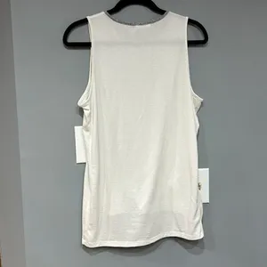 rag & bone White Sleeveless Tank Top Embellished Neckline Hi Lo Hem‎ XS thumbnail 7