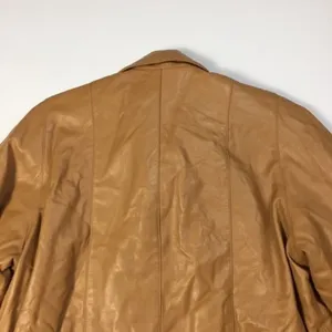 Damselle Nordstrom‎ Drawstring Waist Leather Jacket Tan Size M thumbnail 9