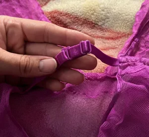 Victoria's Secret MD magenta fuchsia pink net baby doll thumbnail 5