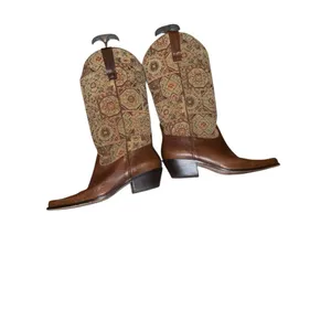Matisse Brown Leather Vintage Tapestry Western Boots Size 7 1/2 M thumbnail 4