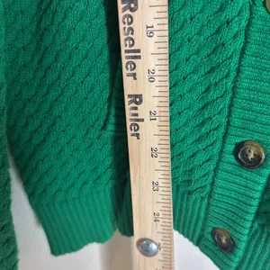 Charter club ladies Green Hooded Cardigan knit button up Sweater‎ size large thumbnail 8