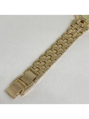 Charter club gold tone women watch 28mm rhinestones quartz up to 7.5” running thumbnail 4