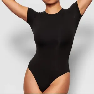 SKIMS fits everybody T-shirt Bodysuit NWT ONYX MEDIUM (B23) thumbnail 2