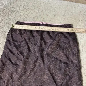 Urban Outfitters Floral Jacquard Midi Skirt Womens S Brown Lace Trim Coquette thumbnail 3
