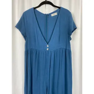 Natural Life Blue Avery Wide Leg Linen Blend Jumpsuit Sz.XS/S thumbnail 7