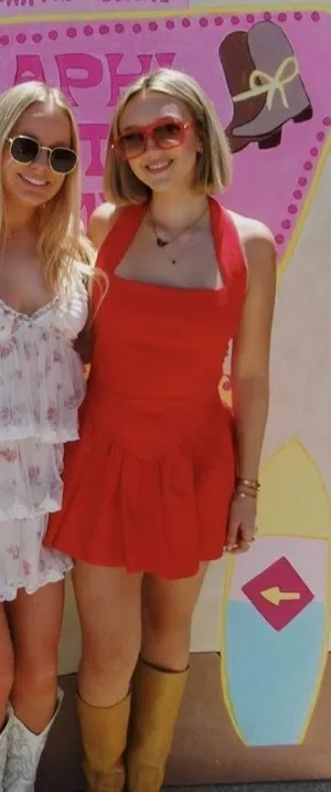 Red halter dress thumbnail 2