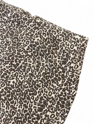 Free People Denim Leopard/Cheetah  Print Mini Skirt thumbnail 4