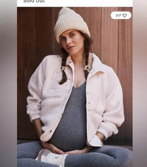 Free People Movement Hatch Hit The Slopes Fleece Jacket Natural Size S thumbnail 2