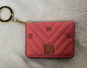 Victoria's Secret Pink Quilted Wristlet/ coin purse key chain thumbnail 1