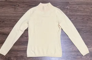 Women’s 100% Cashmere sweater Yellow thumbnail 1