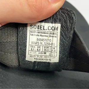 Sorel out‎ and about plus sling back thongs black & cream size 8.5 thumbnail 8