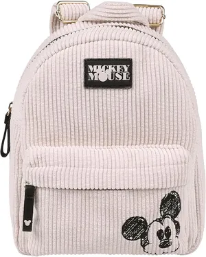 Disney Mickey Mouse Backpack, Beige, Corduroy, mini 24x20x9.5cm, Beige, One Siz thumbnail 3