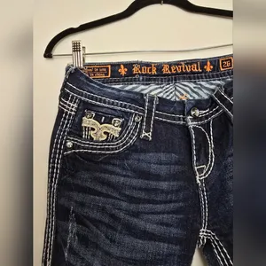 Rock Revival WOMENS ELLA EASY Boot Cut Blue Jeans. thumbnail 5