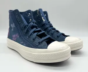 Converse Chuck 70 Hi Floral Satin Slacker Blue Men 5 Women 7 NWOB A17487C thumbnail 1