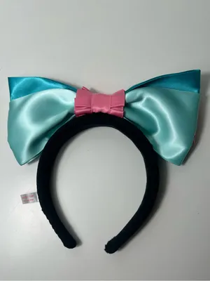 Tokyo Disney Resort TDR Ariel The Little Mermaid Satin Bow Headband Ears thumbnail 4