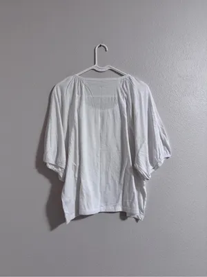 NWT American eagle White Women's Scoop Neck Lightweight Top thumbnail 3