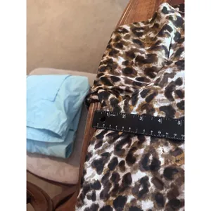 REBECCA MINKOFF Shirt Blouse Womens Size 3X Leopard Print Satin Button Up thumbnail 8