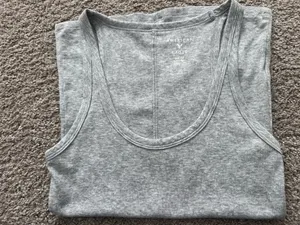 Grey Ribbed American Eagle Tank Top thumbnail 3