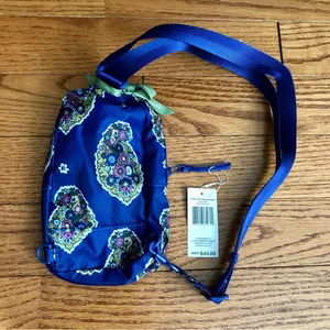 Vera Bradley Ripstop Lorman Blue Floral Sling Bag Kew Gardens Blue Size S NWT thumbnail 7