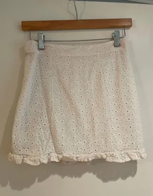 White Floral Mini Skirt thumbnail 1