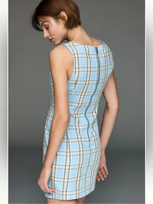 Anthropologie Maeve Percie Plaid Mini Dress thumbnail 3