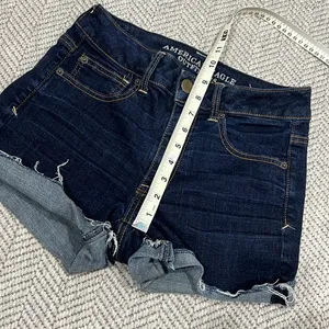 American Eagle Outfitters Women's Dark Blue Denim Shorts thumbnail 5