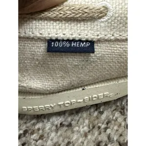Sperry A/O 2-Eye Boat Shoe 100% Hemp/Ivory Women's Size 7 UK 4.6 Slip On Shoes thumbnail 4