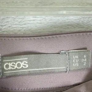 ASOS Mauve Scuba Skater Skirt Size US 2 High Waisted A-Line Mini Skirt Pink thumbnail 2