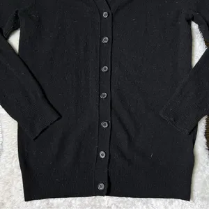 J. Crew Black Wool and Cashmere Button Front Sweater Cardigan thumbnail 3