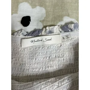 Mustard seed grey floral mini skirt thumbnail 2