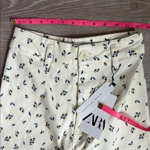 NEW Zara The Marine Straight Floral Jeans 2 thumbnail 8