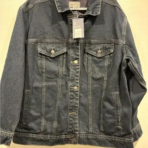 Universal Thread Black 90's Baggy Denim Jacket Large nwt thumbnail 4